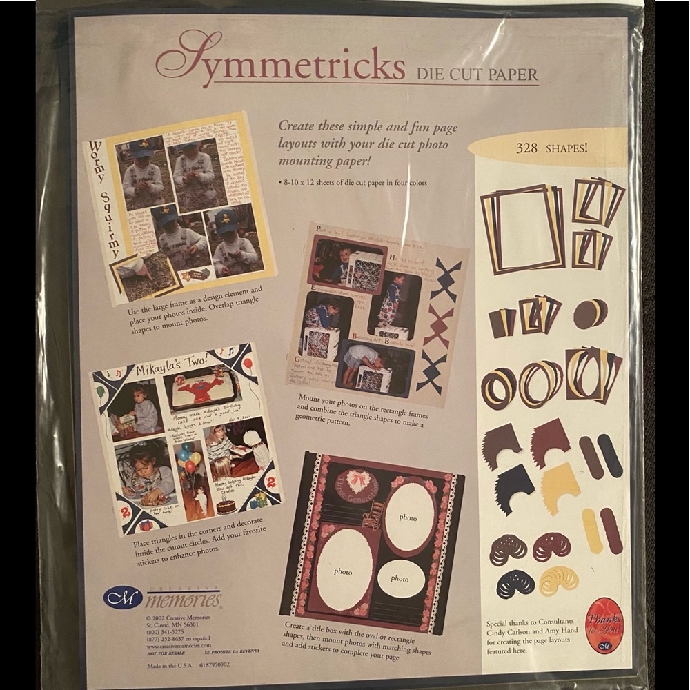 Creative Memories Symmetricks Die Cut Paper Scrapbooking Set (NEW IN PACKAGE)